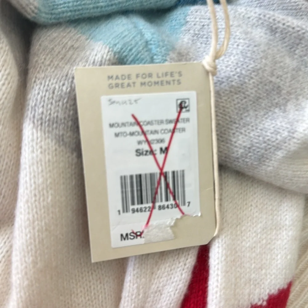 FAHERTY Mountain Coaster Crew SKI SWEATER SIZE MEDIUM‎ NWT $228 - Picture 4 of 7